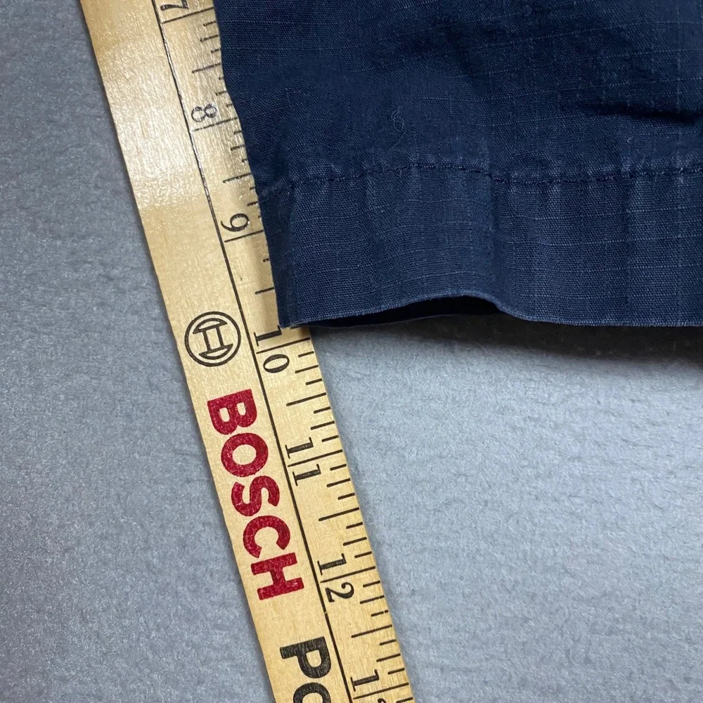 Y2K Nike Cargo Shorts Mens 36 Navy Blue Ripstop Zipper Pockets 613644-475